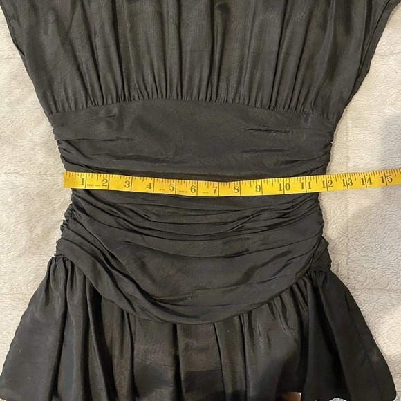 All That Jazz Peplum Pencil Dress Size 5/6 Juniors Black Vintage 80s 90s… - Picture 7 of 9